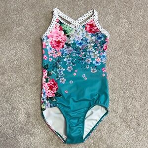 Sylvia P Azalea Blooms gymnastics leotard